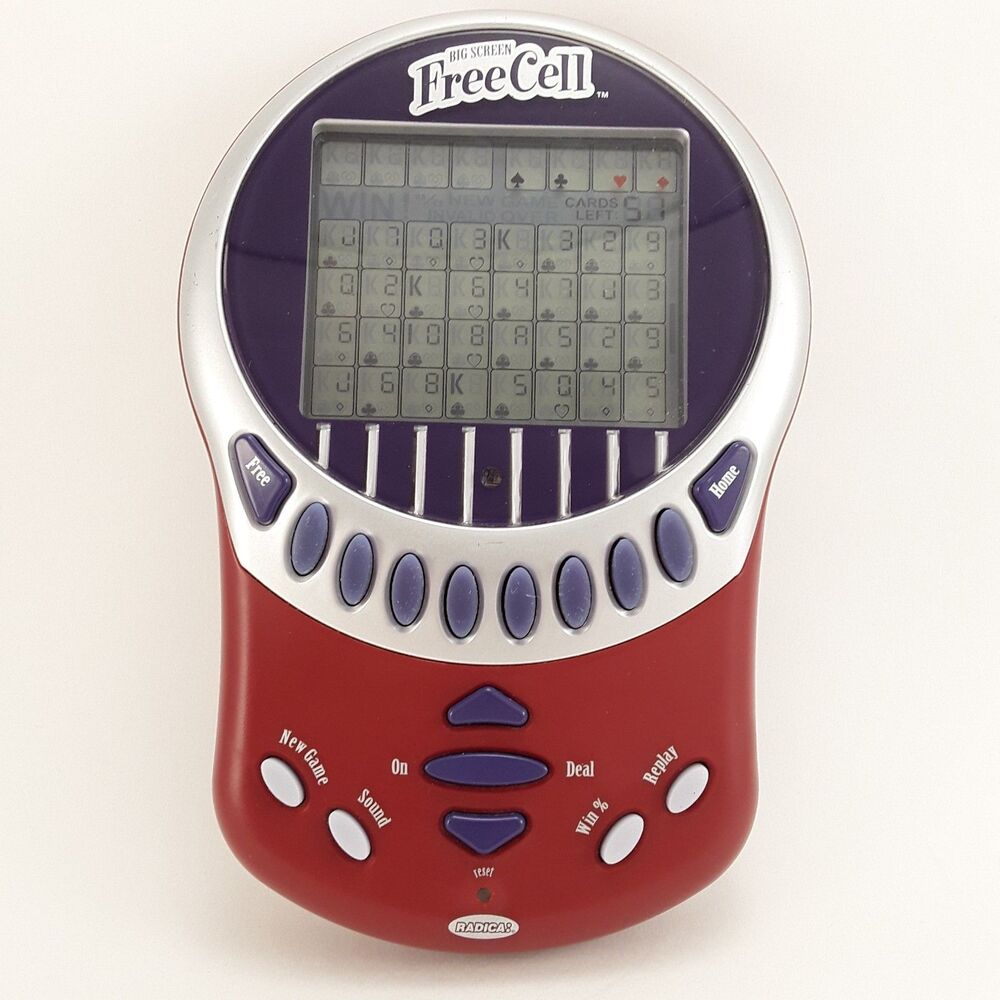 Big Screen FREECELL Solitaire Electronic Handheld Game 2003 Radica, Tested Works